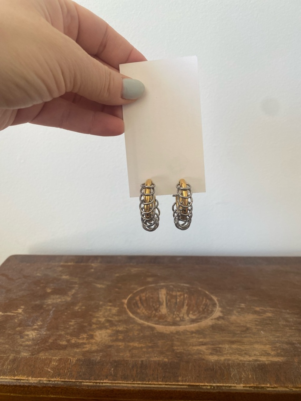 Silver & Gold Mixed Metal Hoop Earrings